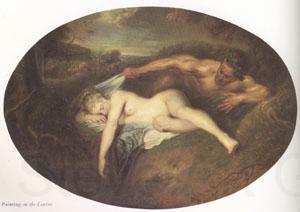 Jean-Antoine Watteau Jupiter and Antiope (mk05) Norge oil painting art